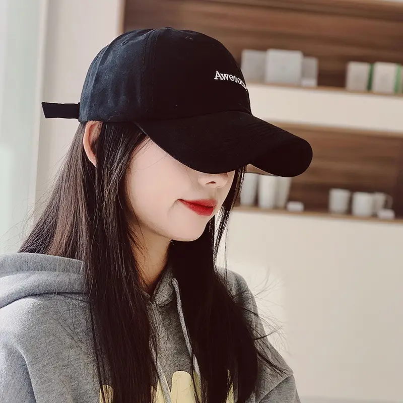 Women Korean Style Purple Baseball Cap Face-Slimming - Image 2