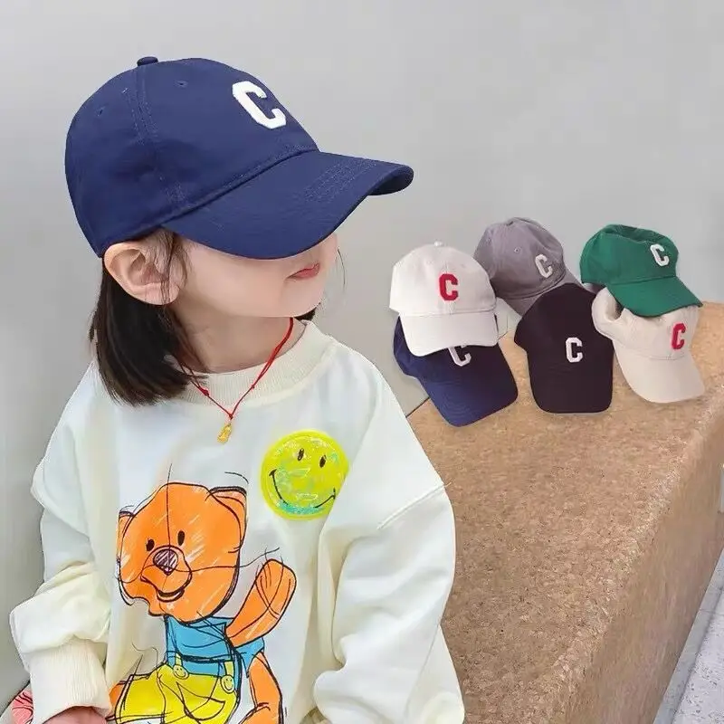 Korean Letter Cap for Boys Girls Summer Sun Hat