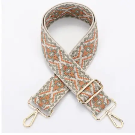 Women's Yellow Patterned Wide Shoulder Strap Bag - Image 15