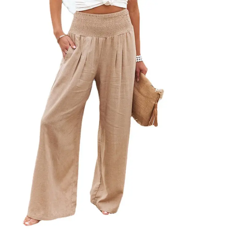 Wide Leg Cotton Linen Pants for Women Spring Summer - Image 12