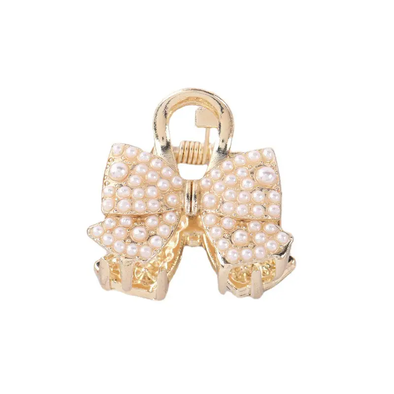 Korean Style Pearl Bow Hair Clip for Girls - Image 39