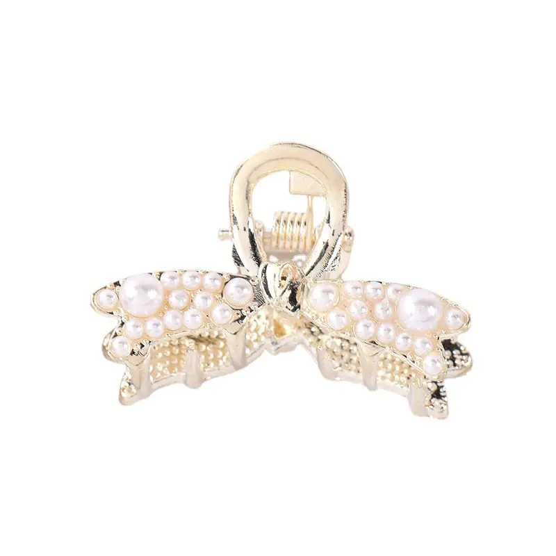 Korean Style Pearl Bow Hair Clip for Girls - Image 40