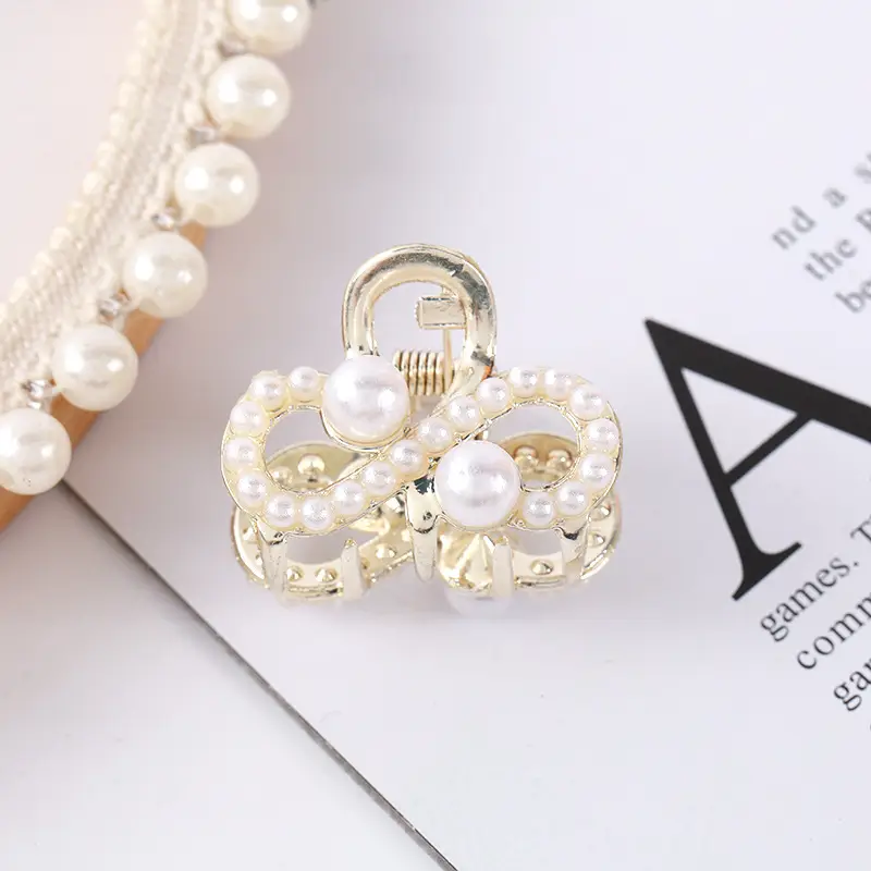 Korean Style Pearl Bow Hair Clip for Girls - Image 18