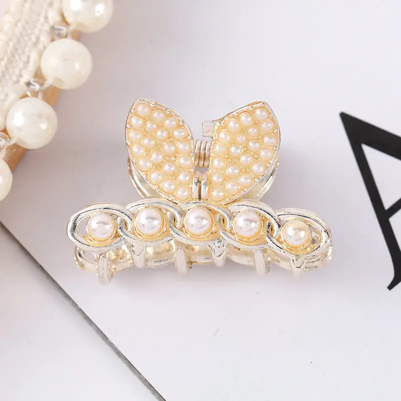 Korean Style Pearl Bow Hair Clip for Girls - Image 8