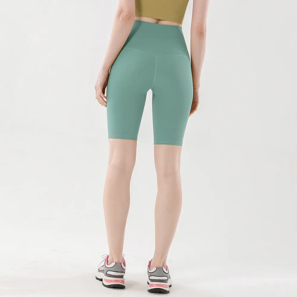 Women's Blue High Waist Yoga Shorts Summer Wear - Image 21