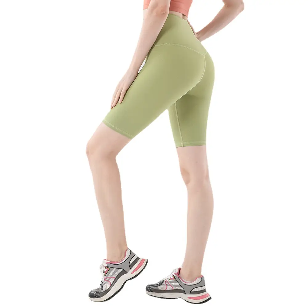 Women's Blue High Waist Yoga Shorts Summer Wear - Image 22
