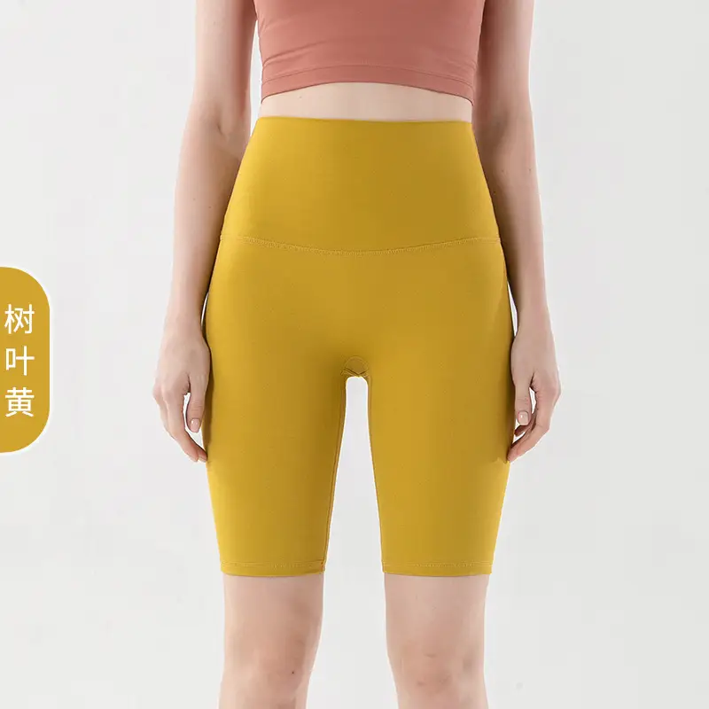 Women's Blue High Waist Yoga Shorts Summer Wear - Image 11