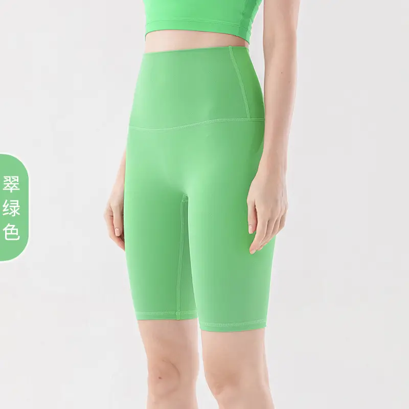 Women's Blue High Waist Yoga Shorts Summer Wear - Image 16