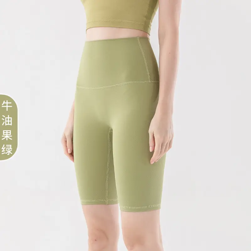 Women's Blue High Waist Yoga Shorts Summer Wear - Image 6