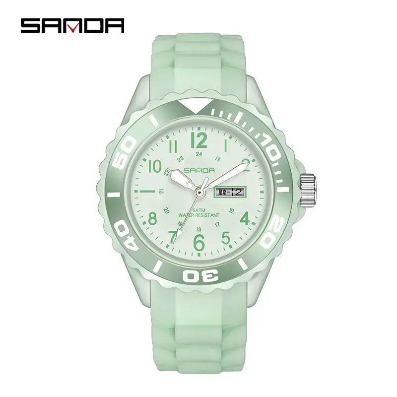 Sanda Pink Quartz Watch for Girls Boys Middle School - Image 2