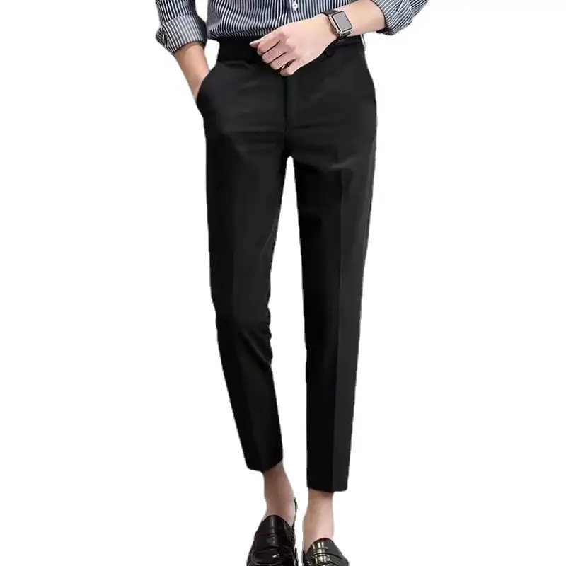 Men's Slim Fit Trousers 2022 British Style Ankle Length - Image 8