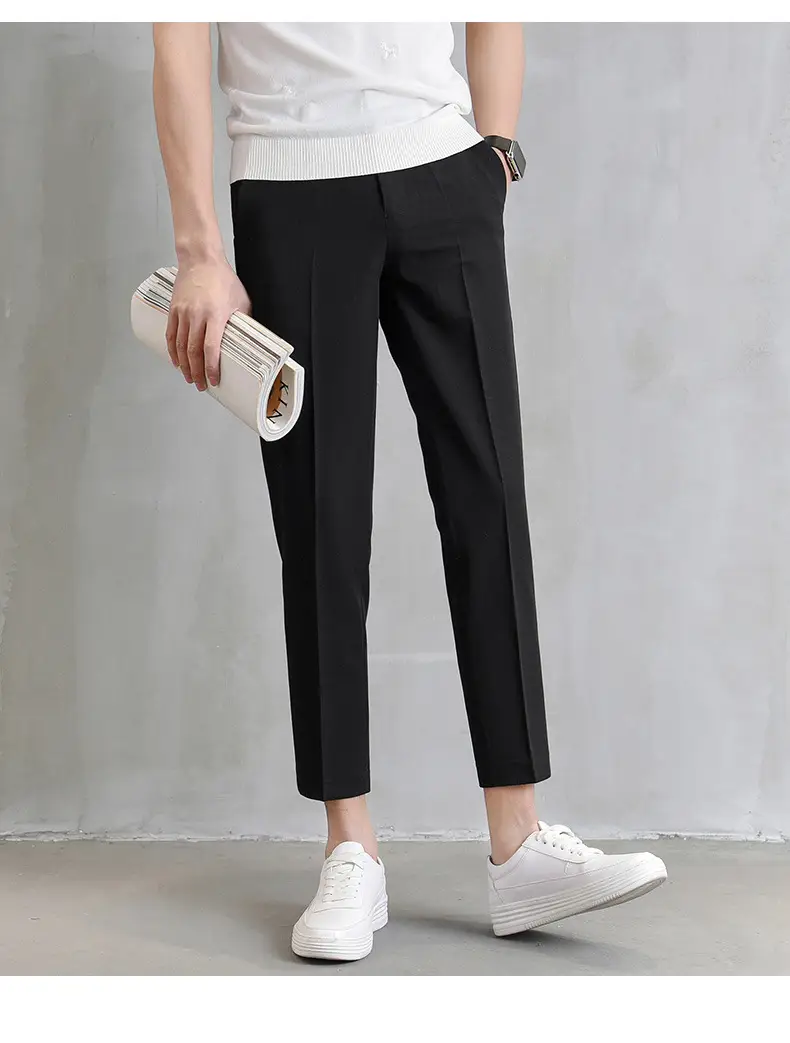 Men's Slim Fit Trousers 2022 British Style Ankle Length — feature 11