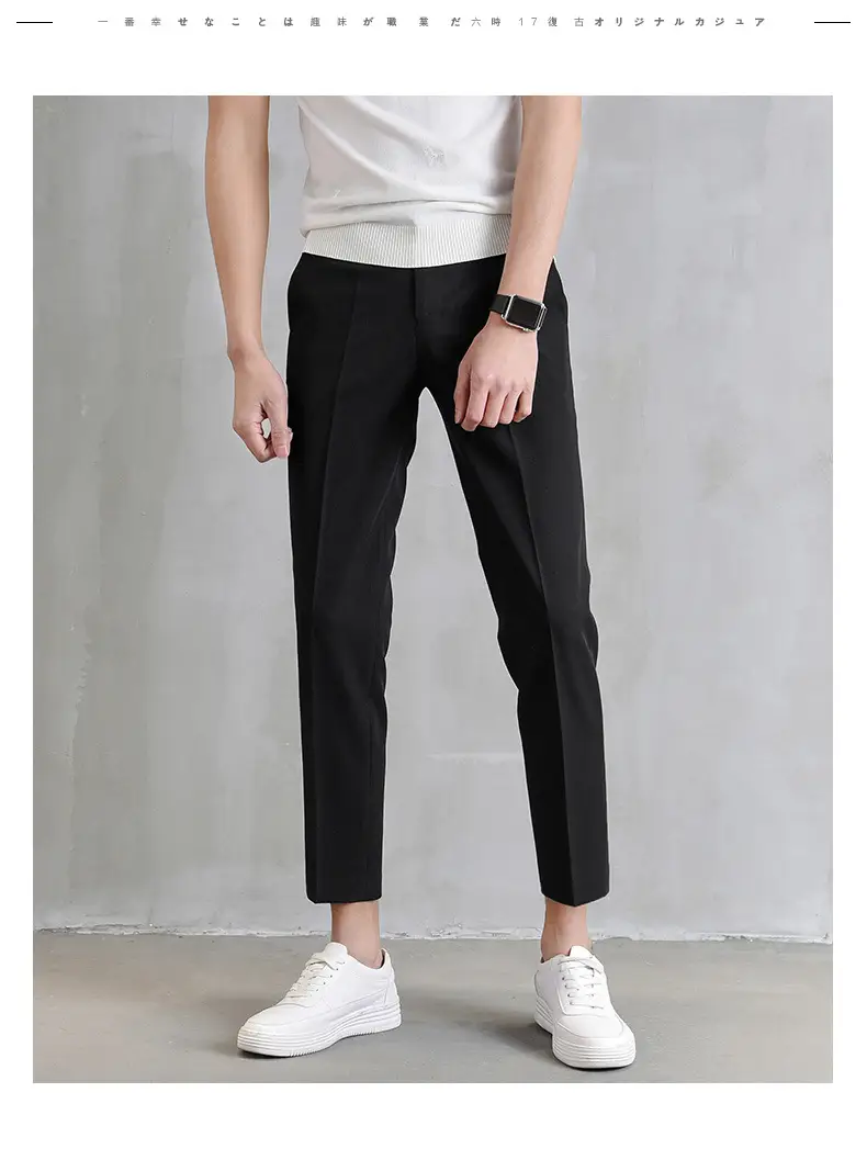 Men's Slim Fit Trousers 2022 British Style Ankle Length — feature 12