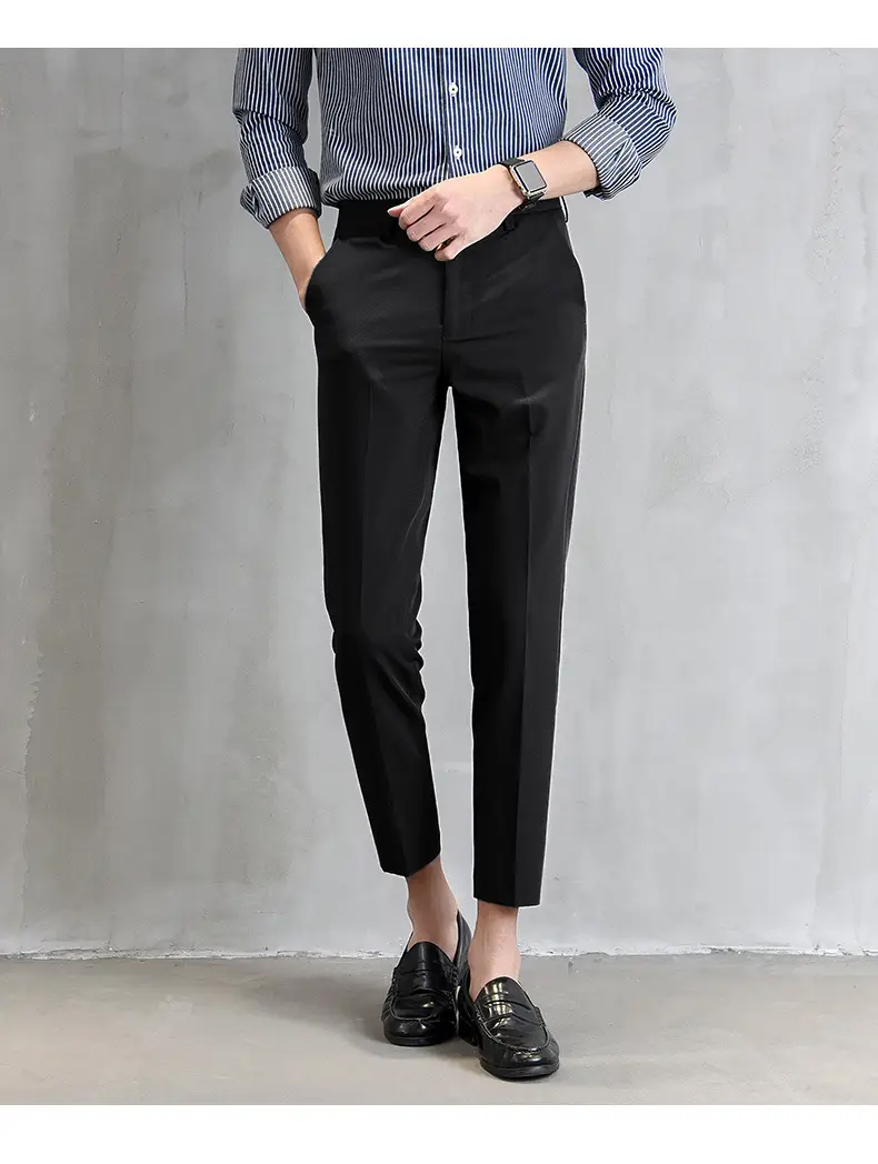 Men's Slim Fit Trousers 2022 British Style Ankle Length — feature 13