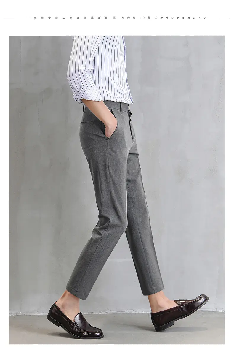 Men's Slim Fit Trousers 2022 British Style Ankle Length — feature 15