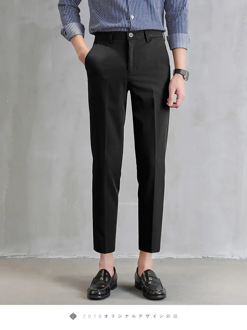 Men's Slim Fit Trousers 2022 British Style Ankle Length — feature 3