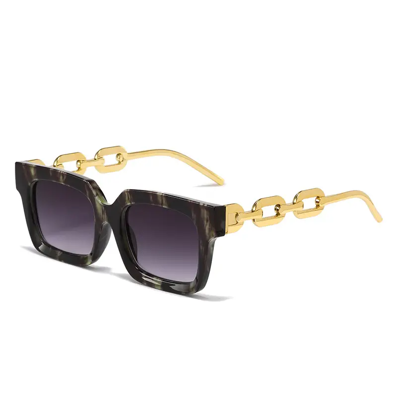 European American Hip Hop Metal Chain Sunglasses for Women - Image 7