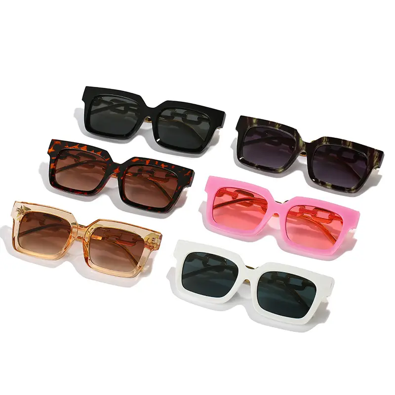 European American Hip Hop Metal Chain Sunglasses for Women - Image 10