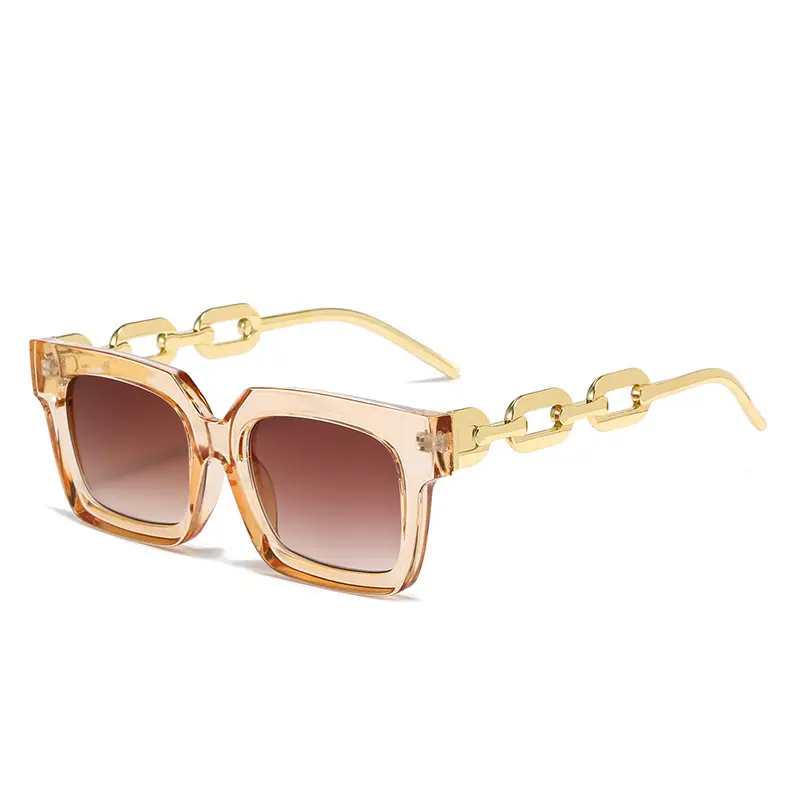 European American Hip Hop Metal Chain Sunglasses for Women - Image 4