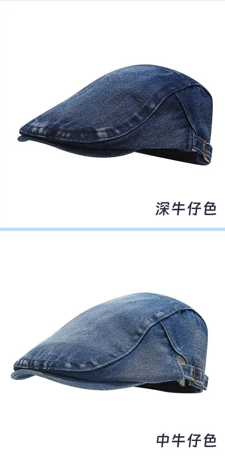 Men Vintage Denim Cap Light Blue UPF50+ — feature 4