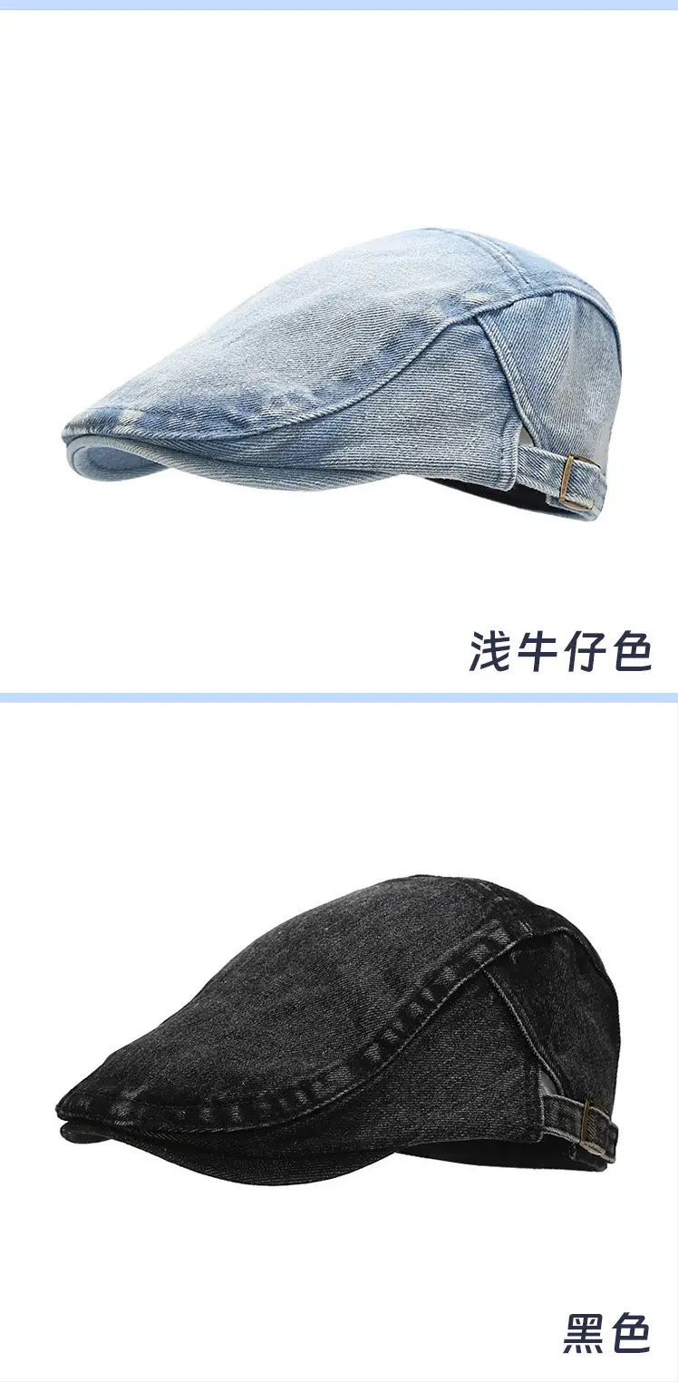 Men Vintage Denim Cap Light Blue UPF50+ — feature 5