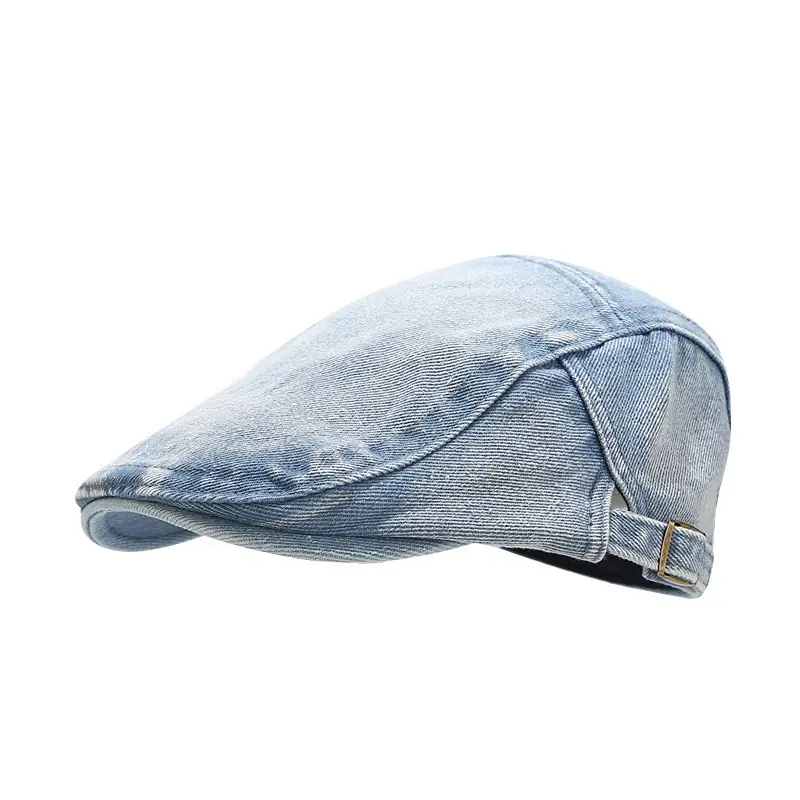 Men Vintage Denim Cap Light Blue UPF50+ - Image 4