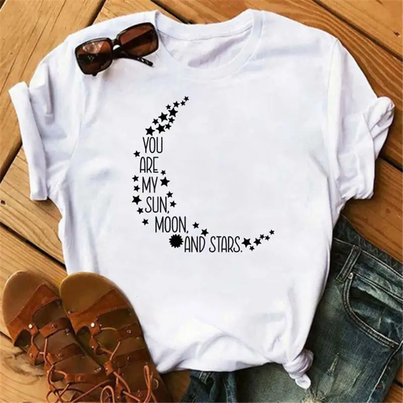 Women Pink Moon Butterfly T-Shirt with Star Design - Image 10