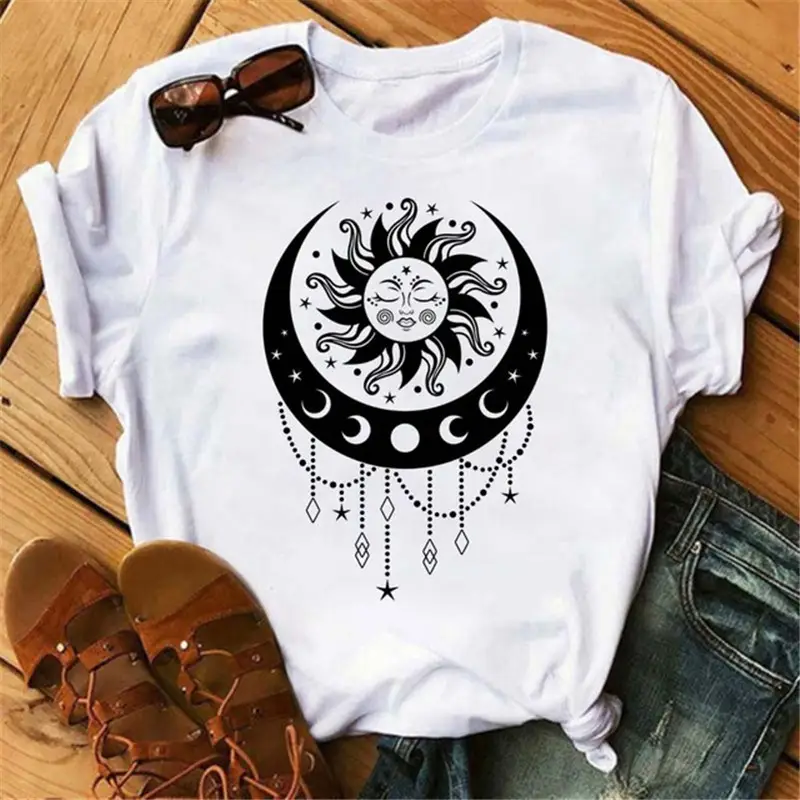 Women Pink Moon Butterfly T-Shirt with Star Design - Image 14