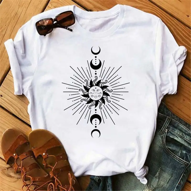 Women Pink Moon Butterfly T-Shirt with Star Design - Image 15