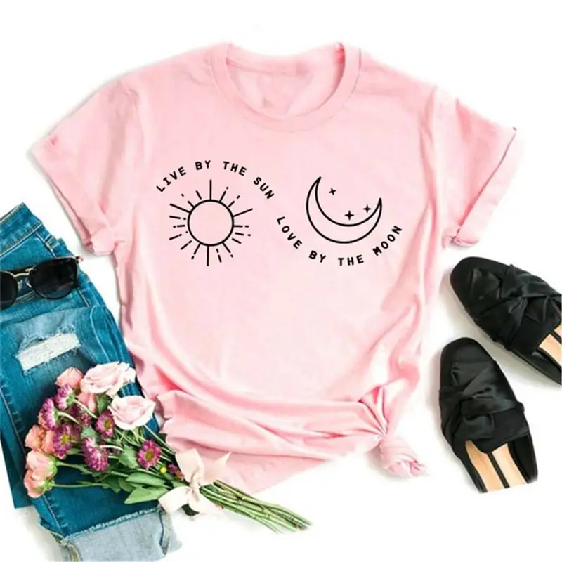 Women Pink Moon Butterfly T-Shirt with Star Design - Image 21