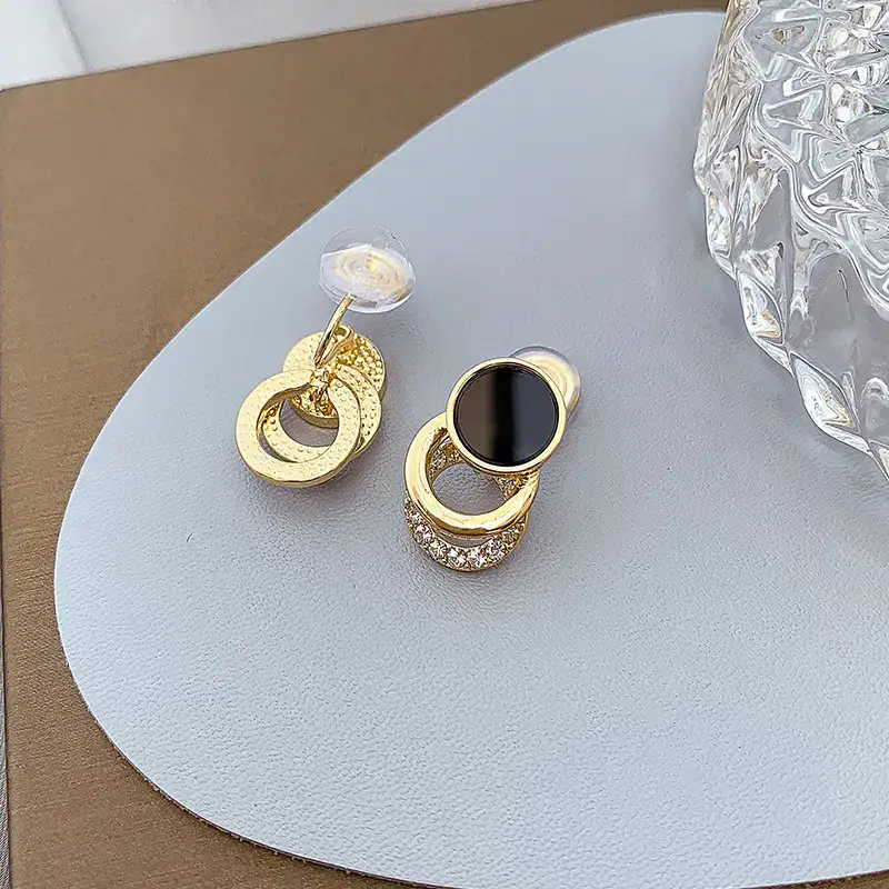 Black Multi-Layer Earrings for Women