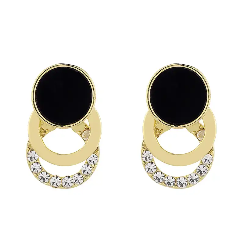 Black Multi-Layer Earrings for Women