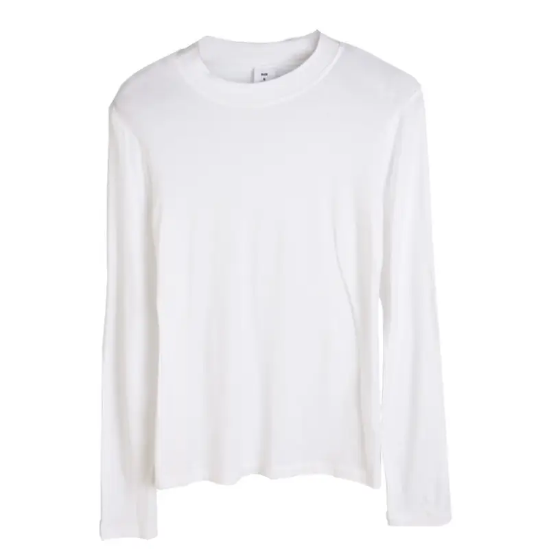 Women White Turtleneck Shirt Spring Summer Wear - Image 7