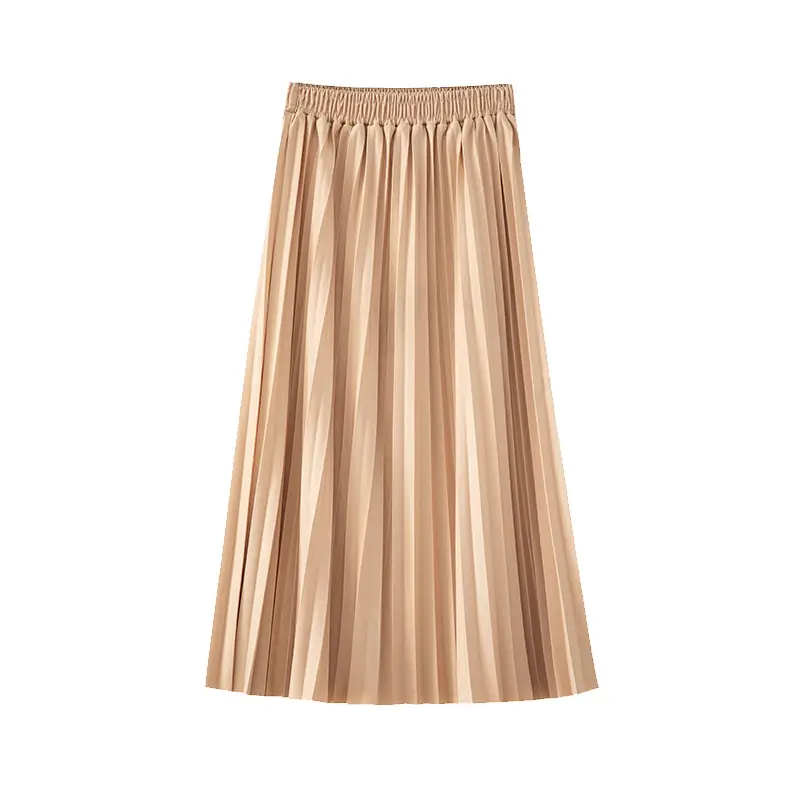 Black Pleated A-Line Skirt for Women Spring Fall Draped High Waist Slimming Look 2025 - Image 7