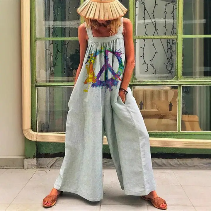 Women Floral Wide Leg Pants Summer 2023 - Image 8