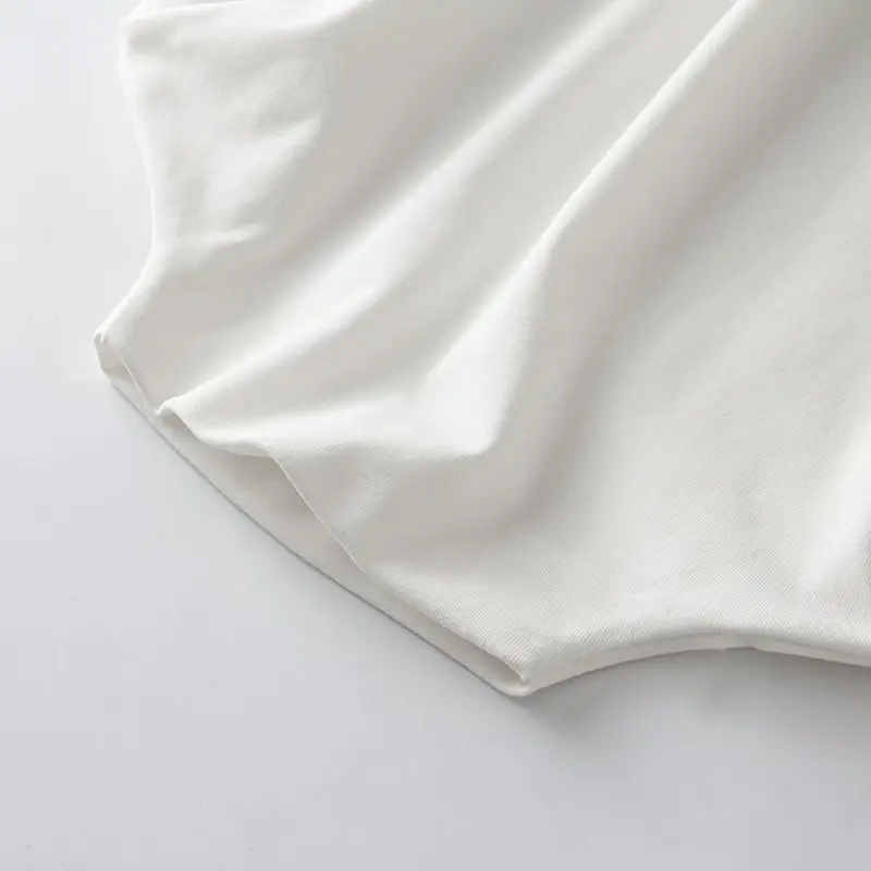 Women's Half Turtleneck Shirt White Black Ribbed Bottom Slim Fit - Image 8