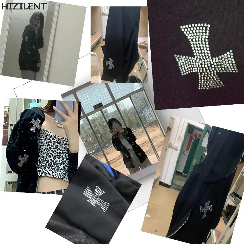 Women Printed Tie-Dye Hooded Sports Top Black - Image 5