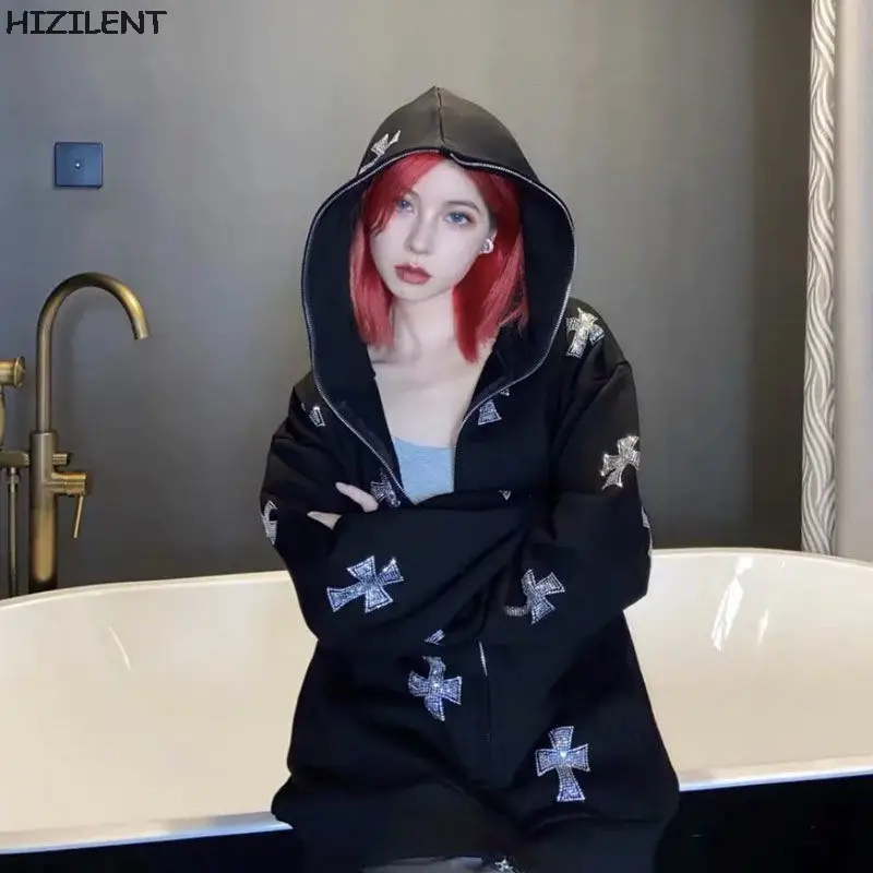 Women Printed Tie-Dye Hooded Sports Top Black — feature 12