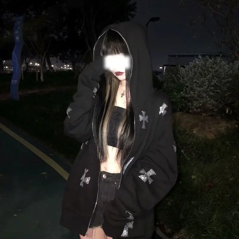 Women Printed Tie-Dye Hooded Sports Top Black — feature 6