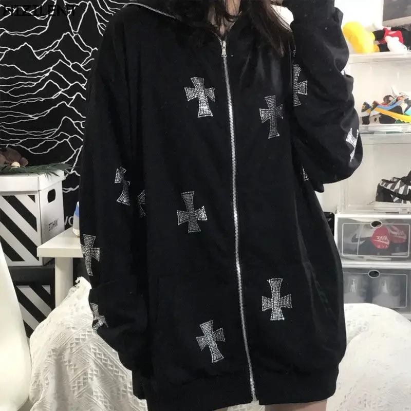 Women Printed Tie-Dye Hooded Sports Top Black — feature 7