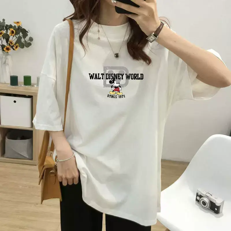 Pregnant Women's Cotton T-shirt Mid Length Loose Fit — feature 25