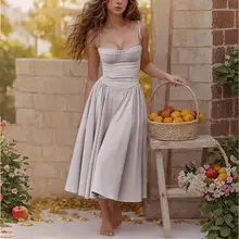 Off-Shoulder Long Dress with Floral Print High Waist Slit — feature 1