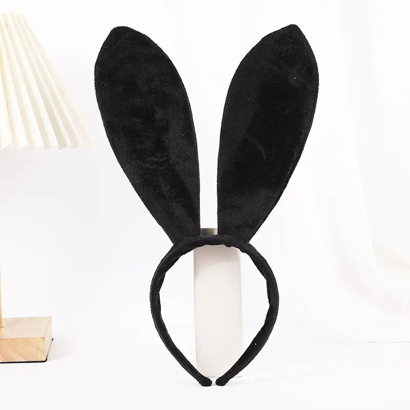 Red Fleece Rabbit Ears Headband for Girls Halloween Party - Image 19