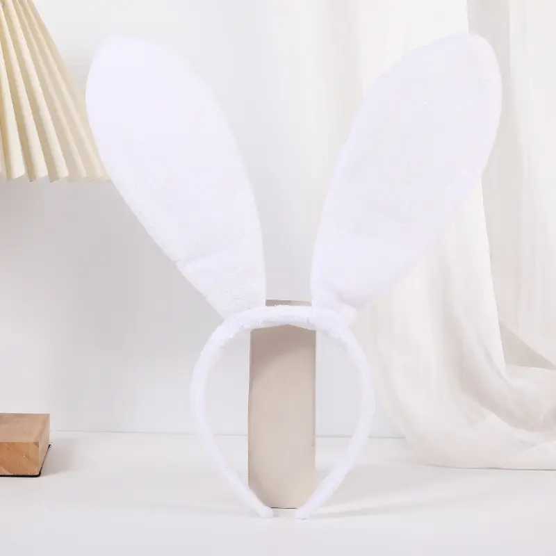 Red Fleece Rabbit Ears Headband for Girls Halloween Party - Image 21