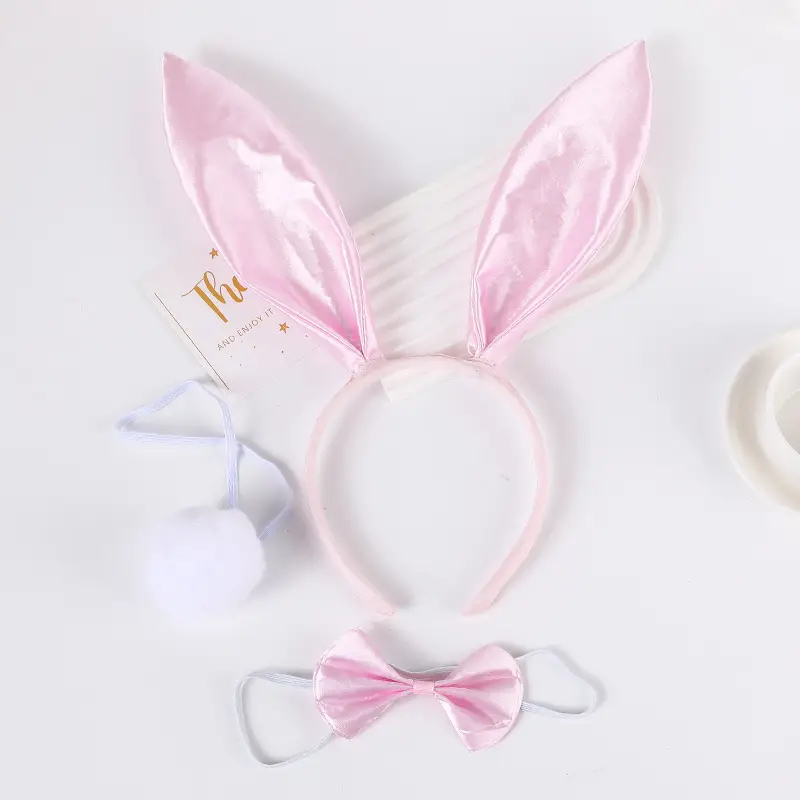 Red Fleece Rabbit Ears Headband for Girls Halloween Party - Image 13