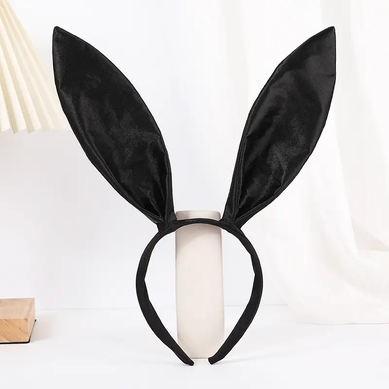 Red Fleece Rabbit Ears Headband for Girls Halloween Party - Image 5