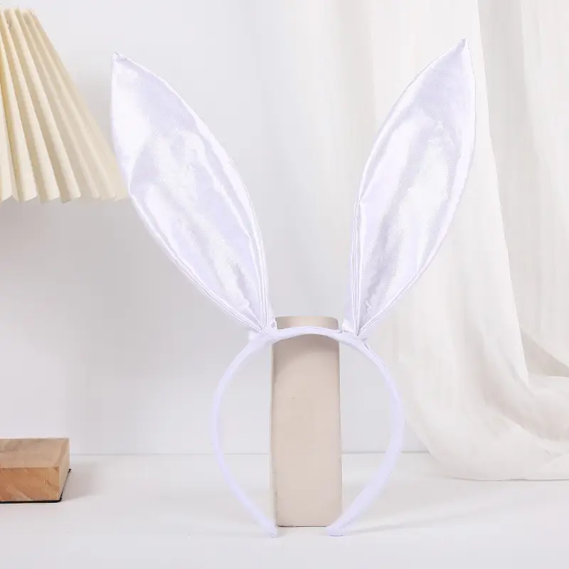 Red Fleece Rabbit Ears Headband for Girls Halloween Party - Image 6