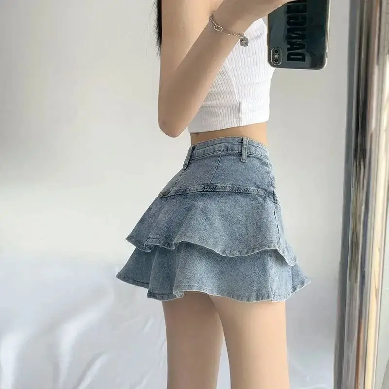Women Denim Skirt High Waist Slimming Summer - Image 5