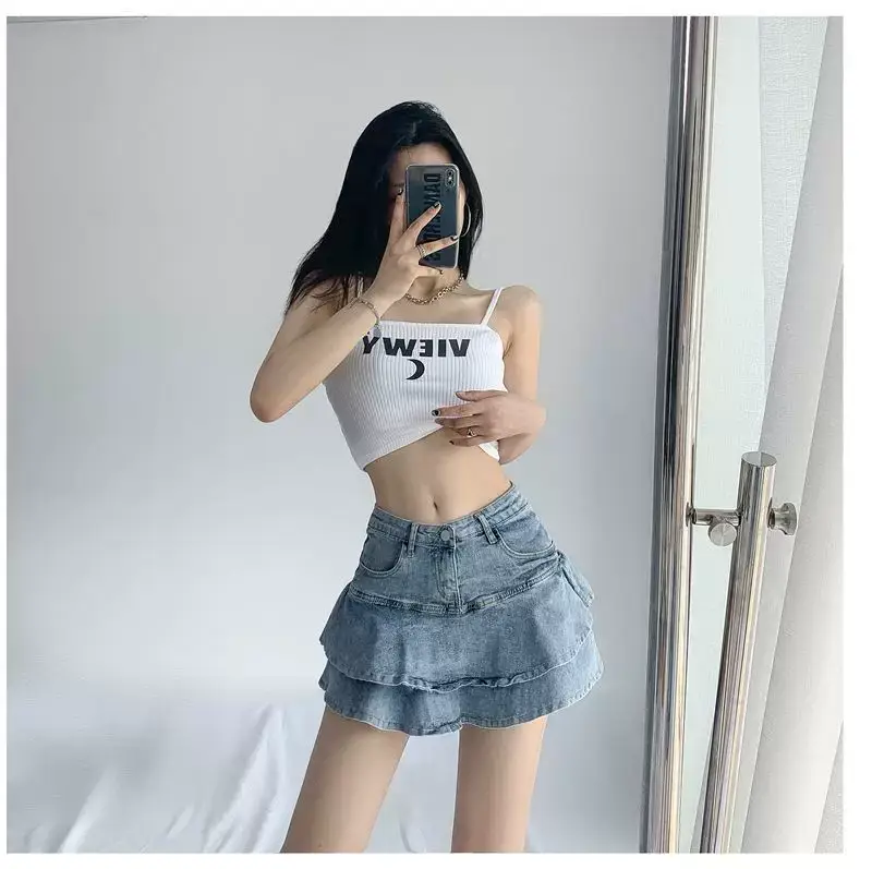 Women Denim Skirt High Waist Slimming Summer — feature 11