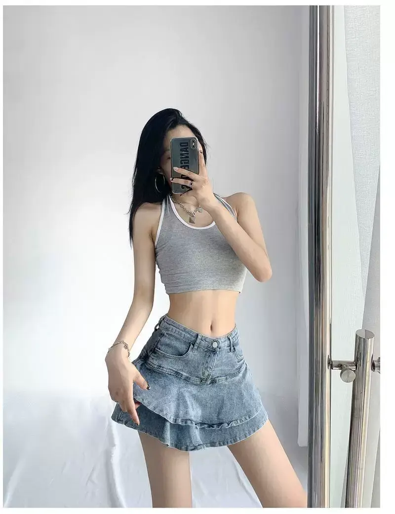 Women Denim Skirt High Waist Slimming Summer — feature 13